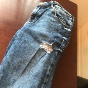 Denim ripped jeans